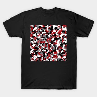 Red and black white Camouflage T-Shirt